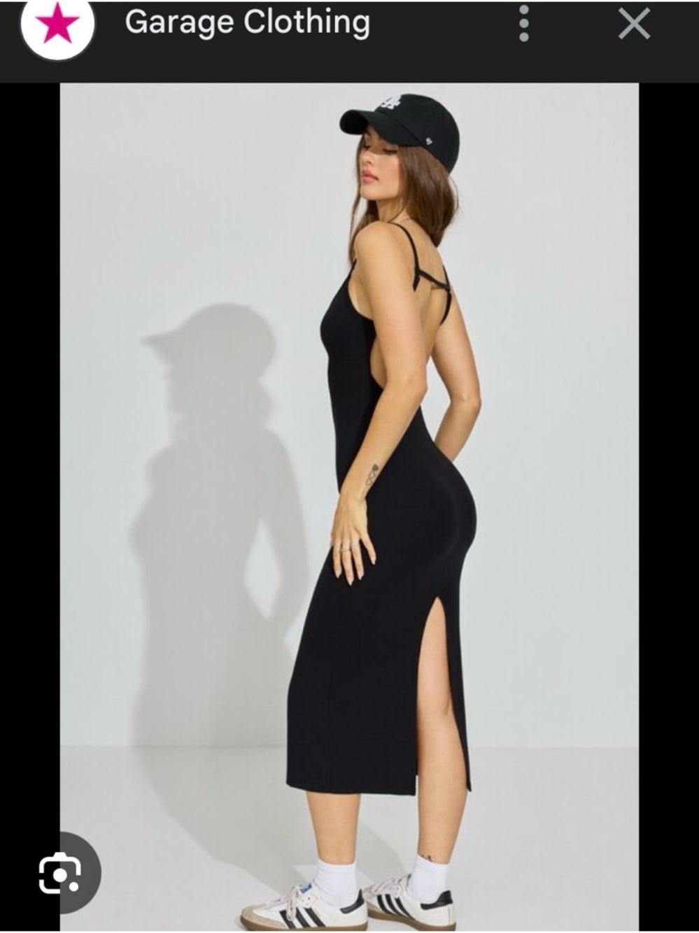 GARAGE Black Open Back Maxi Dress